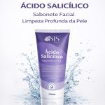 Sabonete facial com ácido salicílico para limpeza profunda e controle de oleosidade