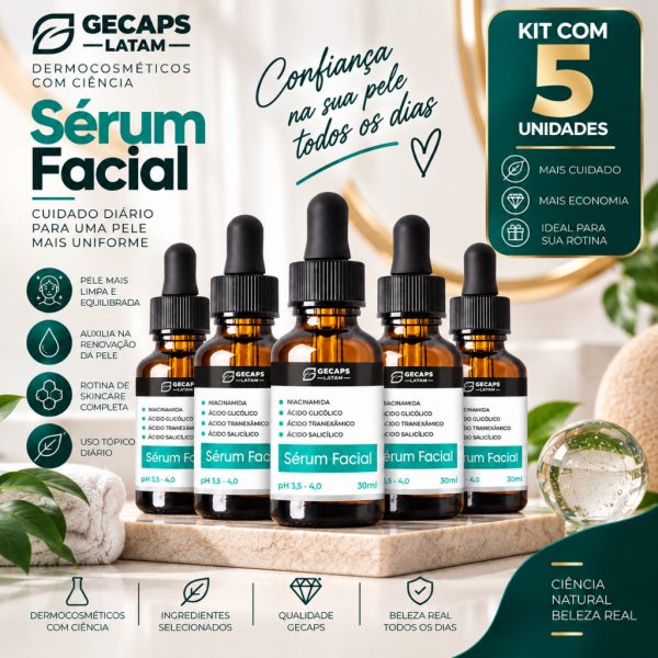 serum facial Clareador Vittage kit 2 unidades 30ml cada