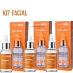 serum facial Clear Clareador Dermachem kit com 4 frascos de 30ml