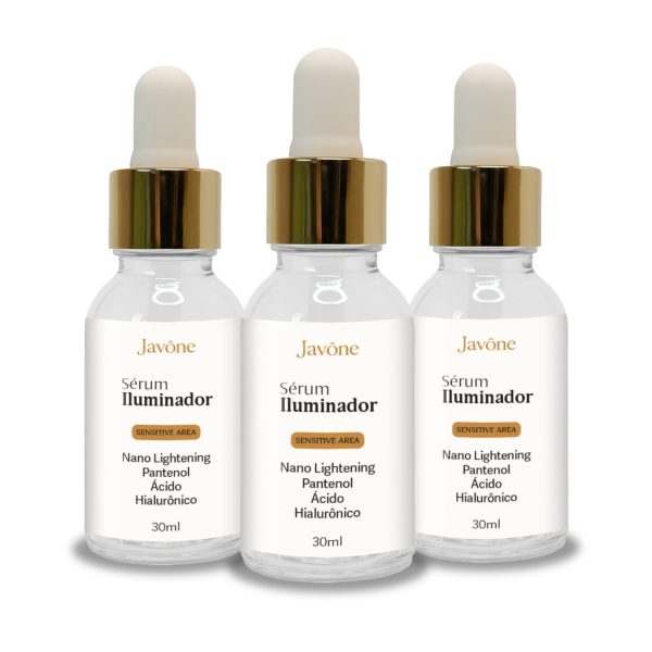 serum facial Clareador Íntimo Javône 3x com Nano Lightening, Pantenol e Ácido Hialurônico