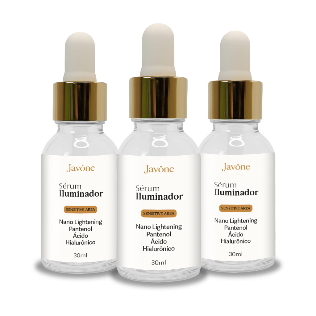 serum facial Clareador Íntimo Javône 3x com Nano Lightening, Pantenol e Ácido Hialurônico