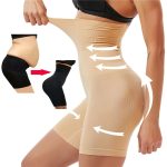 short cinta modeladora barbatanas com alta compressão, formato shorts e zero transparência