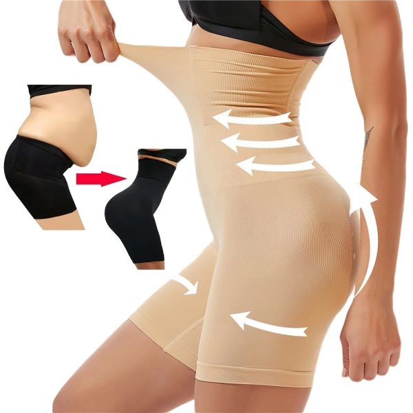 short cinta modeladora barbatanas com alta compressão, formato shorts e zero transparência