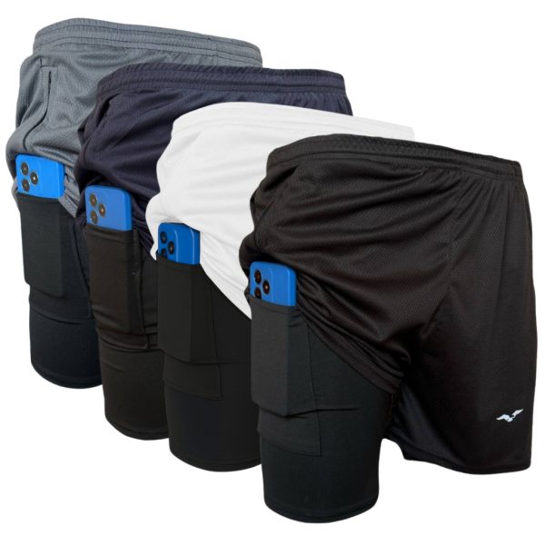 shorts masculino bermuda compressão para corrida e treino em tecido leve e justo ao corpo