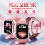 smartwatch feminino A11 Mini com foto na tela, NFC e monitor cardíaco à prova d'água