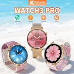 smartwatch feminino Watch3Pro com NFC e compatível com Android iOS