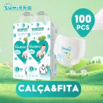 Sumikko Calça Fraldas 50 unidades ajustável do M ao 5XG