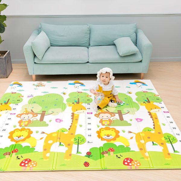 Tapete de atividades térmico infantil emborrachado dobrável com estampas educativas para bebê