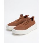 Tênis masculino sem cadarço calce elástico knit casual esporte fino