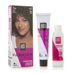 Tintura cabelo Yamá Beauty Care Mini Kit Fashion Color 4.7 caixa e tubo