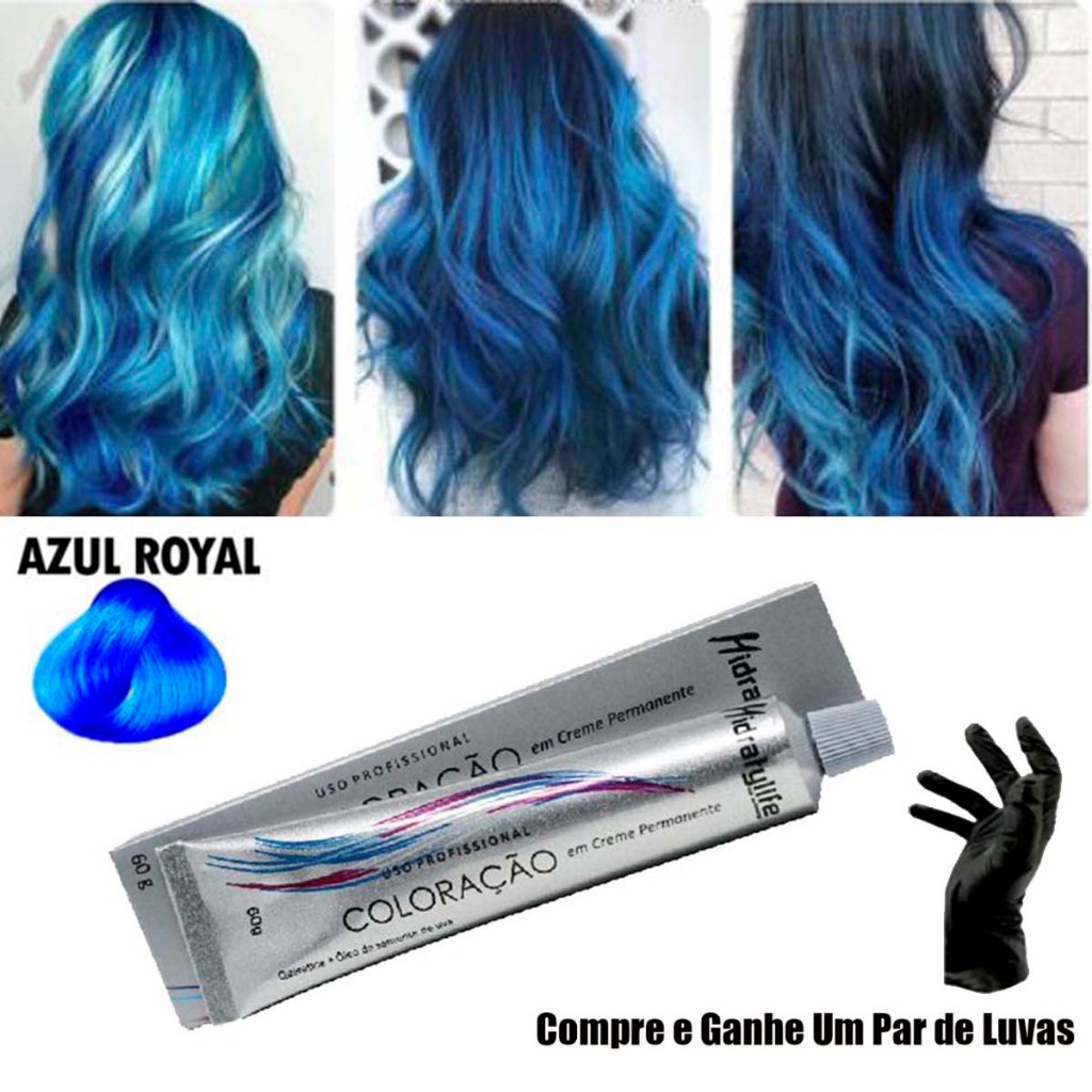 tintura cabelo azul royal Mairibel Hidraty para coloração vibrante e hidratante