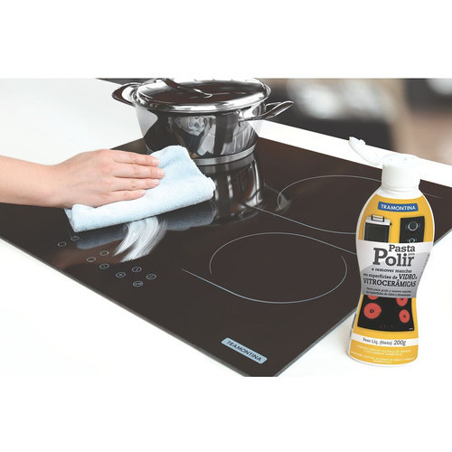 utensílios cozinha pasta polir e remover manchas vidro e vitrocerâmico fogão