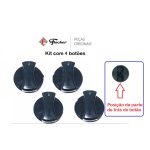 utensílios cozinha: Kit 4 Botão Manipulador Ignição Cooktop Fischer Bisote Original