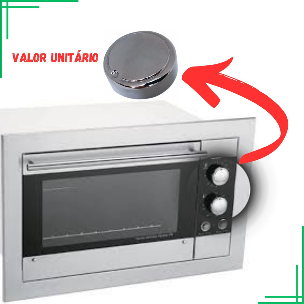Utensílios cozinha: Botão Manipulador Forno Elétrico Fischer Fit Line Original