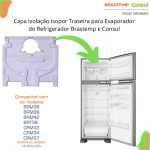 Utensílios cozinha capa traseira isolação isopor geladeira Brastemp Consul Brm39 Crm33 W11498695