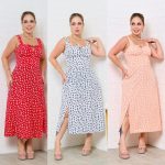 Vestido feminino camponesa regata com elástex nas costas e fenda lateral rodado florido