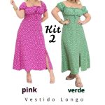Vestido feminino midi com manga princesa, forro e fenda na frente em tecido elegante