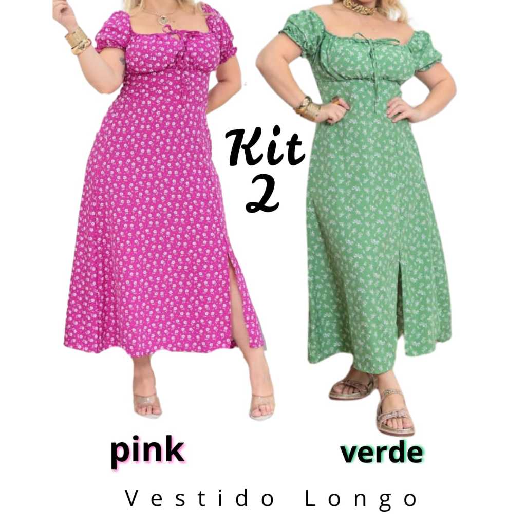 Vestido feminino midi com manga princesa, forro e fenda na frente em tecido elegante